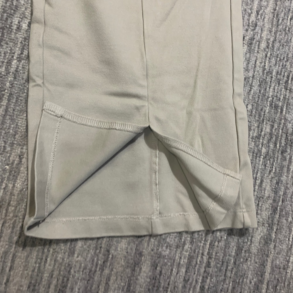 TAPATA Wide Leg Crop Pants Split Hem Pull On Casual Khaki XL - Picture 2 of 10